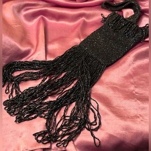 1970s Vintage Beaded Wristlet Hangbag